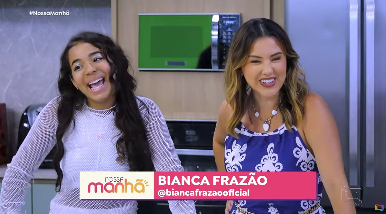 Bianca Frazão participa do “Nossa Manhã” e experimenta a culinária do programa